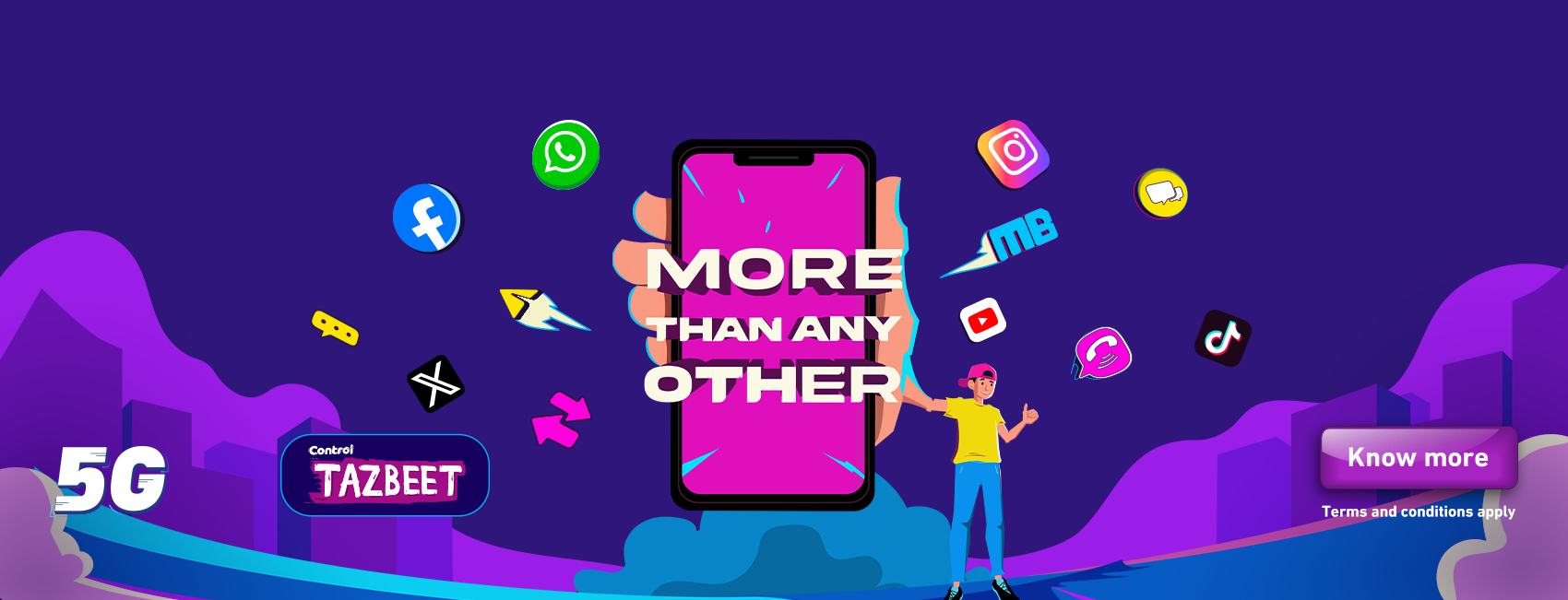 1 unit for 1 minute to all networks